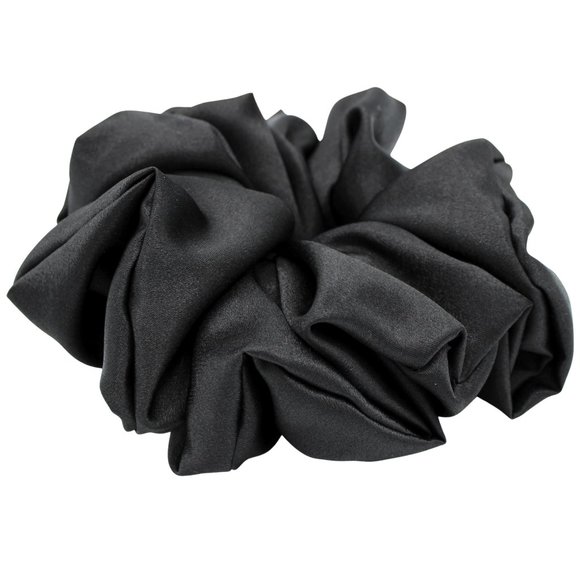 XX Large Black Satin Scrunchie - Picture 4 of 4